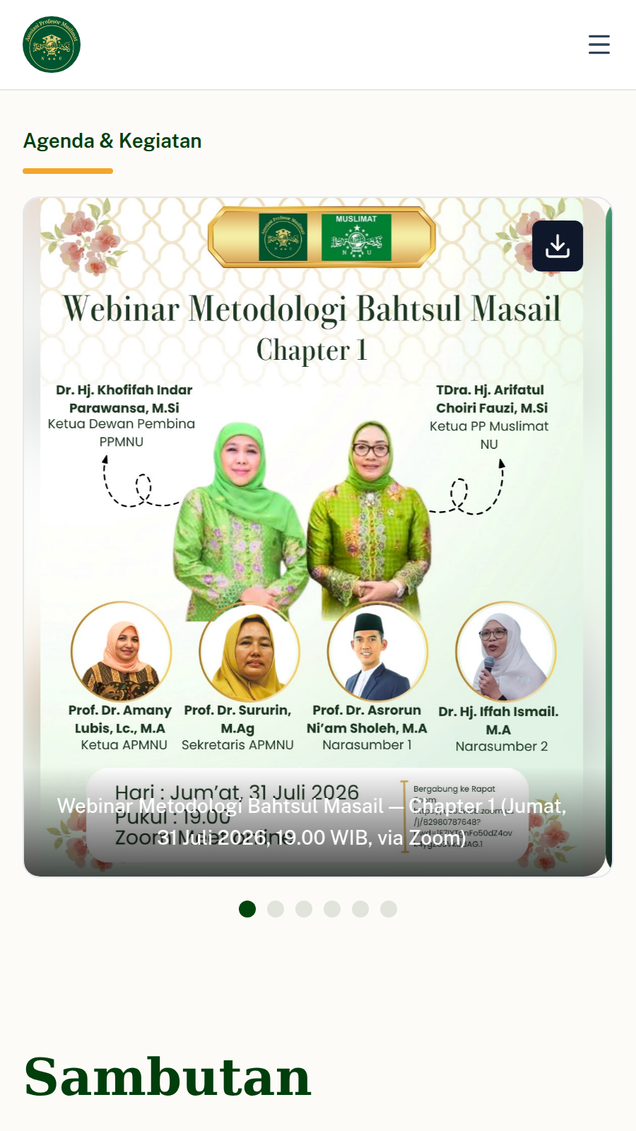 APMNU — Asosiasi Profesor Muslimat NU — portrait view
