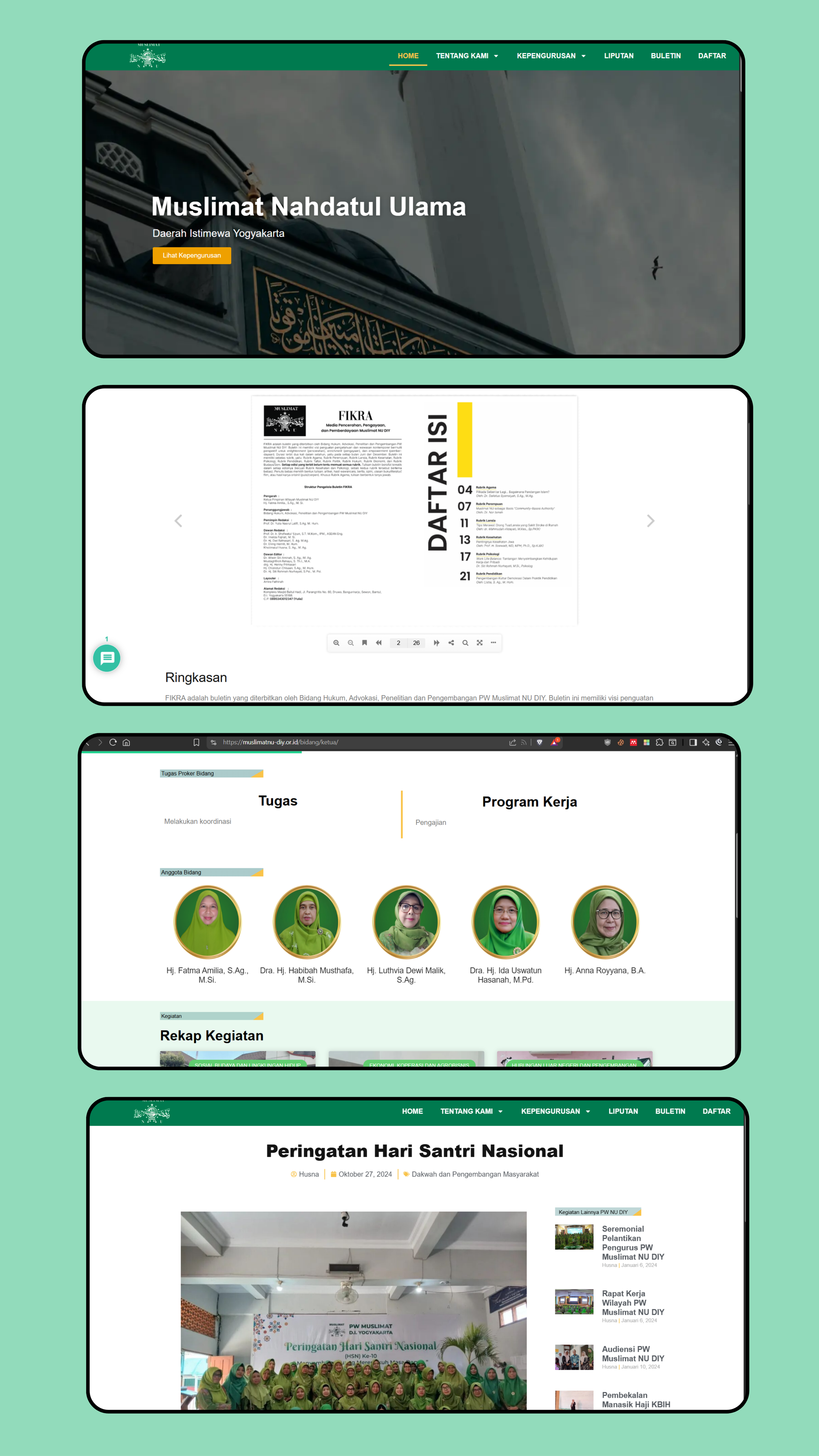 Muslimat NU DIY Website - Portrait View