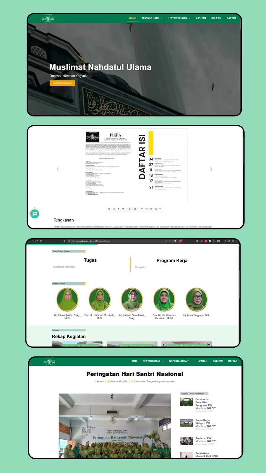Muslimat NU DIY Website — portrait view