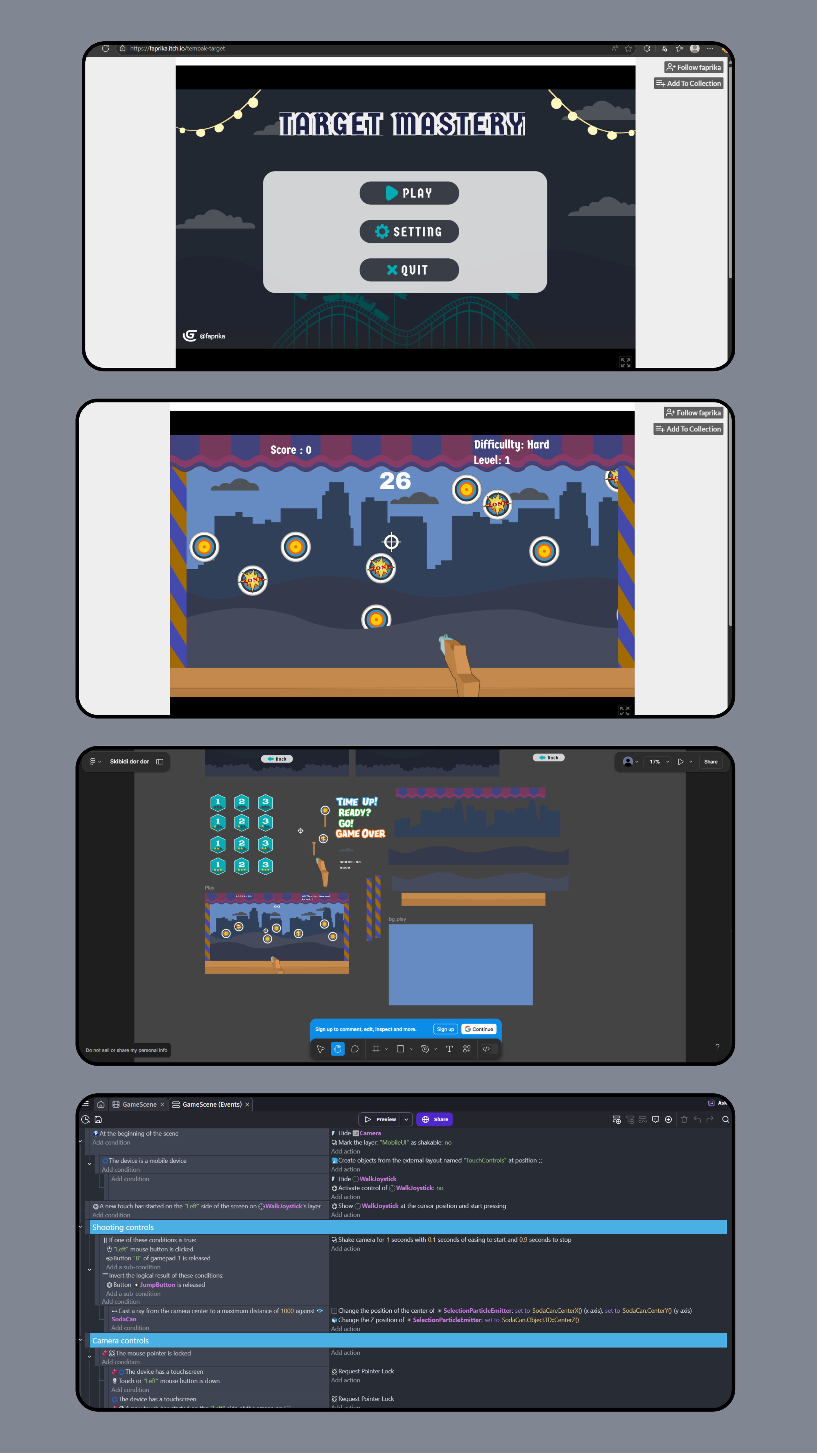 Tembak Target Game - Portrait View