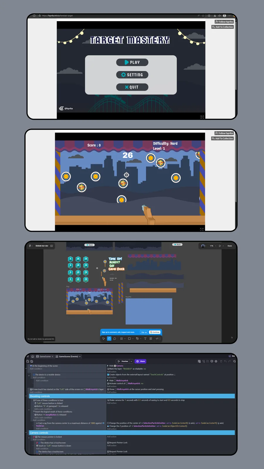 Tembak Target Game — portrait view